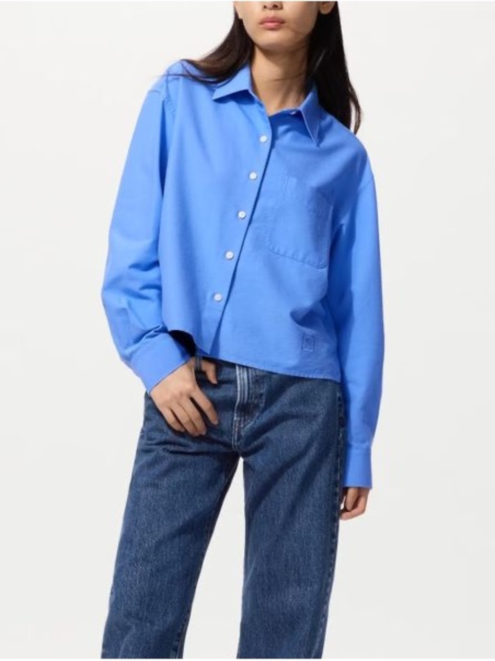 Bright blue Oxford Boxy Shirt